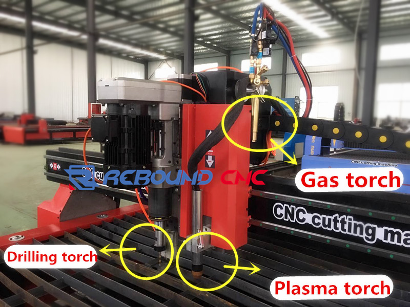 plasma machine with gas and drilling torch